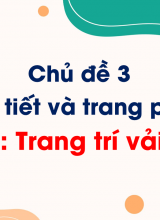 Bài 5 Trang trí vải hoa